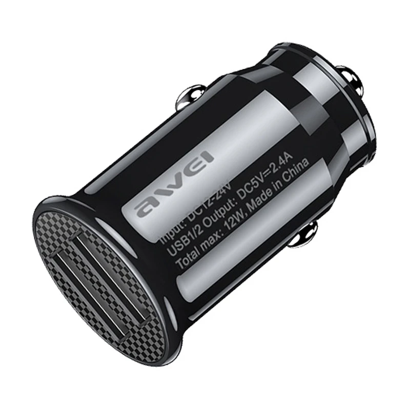 شارژر فندکی فست شارژ Awei C-826 2.4A 12W