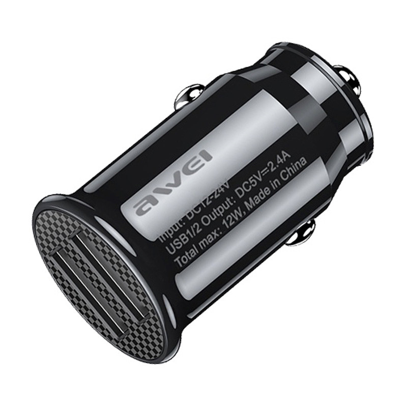 شارژر فندکی فست شارژ Awei C-826 2.4A 12W