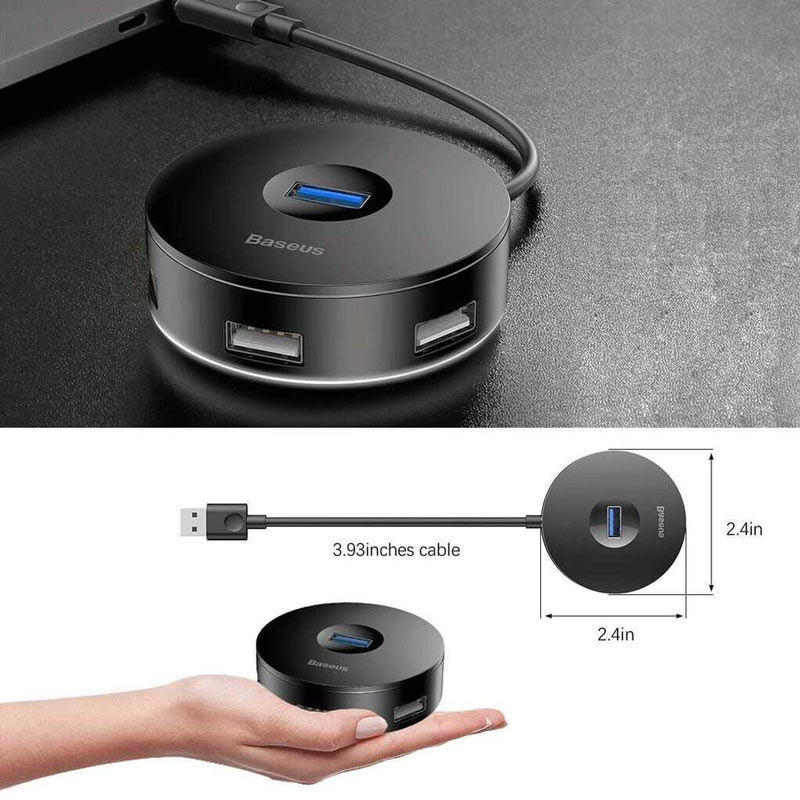 هاب 4 پورت USB3.0 باسئوس Round Box CAHUB-F
