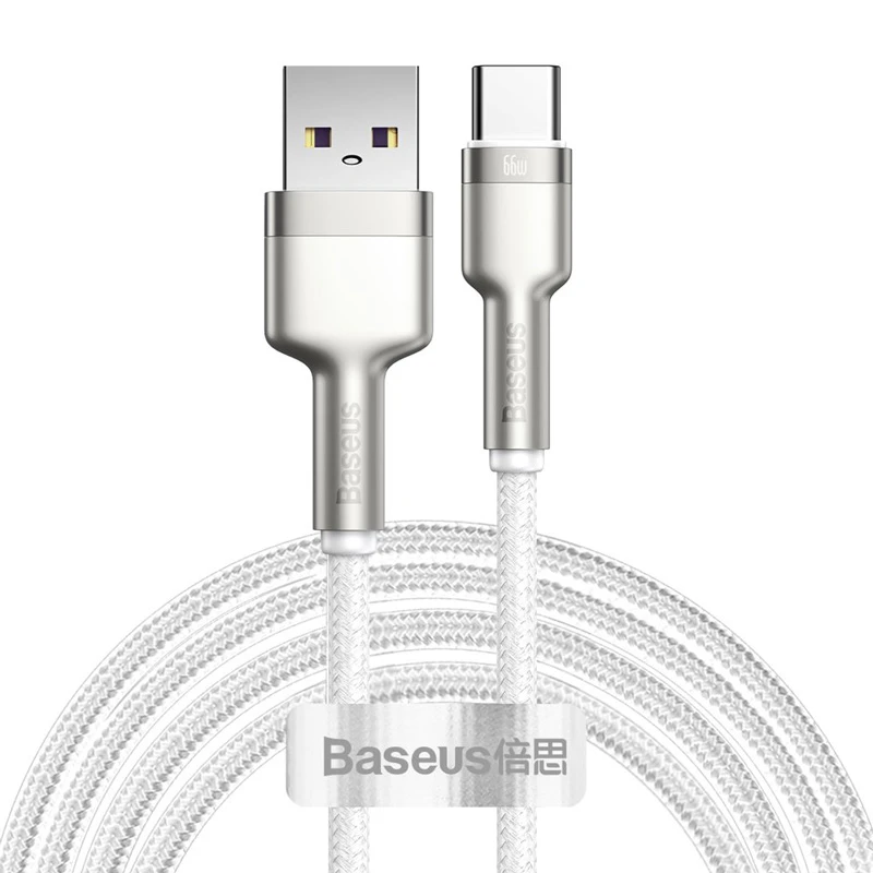 کابل تایپ سی فست شارژ Baseus Cafule Series Metal CAKF00020 66W 6A 2m