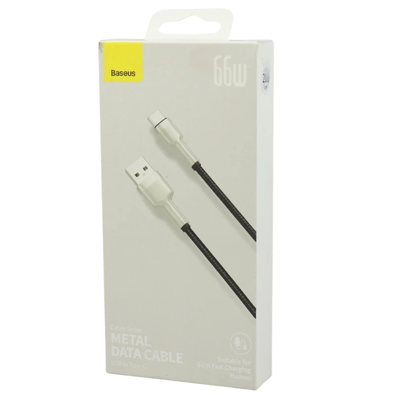 کابل تایپ سی فست شارژ Baseus Cafule Series Metal CAKF00020 66W 6A 2m
