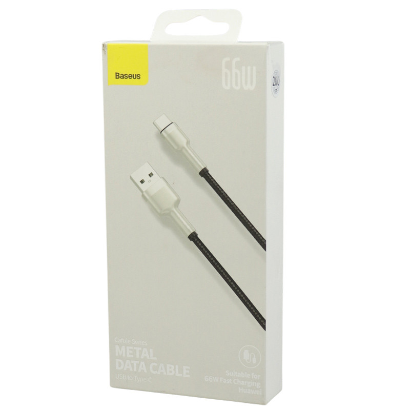 کابل تایپ سی فست شارژ Baseus Cafule Series Metal CAKF00020 66W 6A 2m