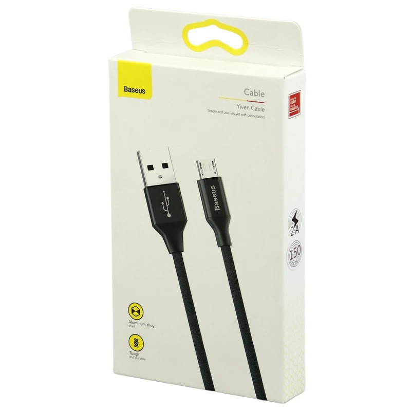 کابل میکرو یو اس بی 2 آمپر باسئوس Yiven CAMYW-B طول 1.5 متر