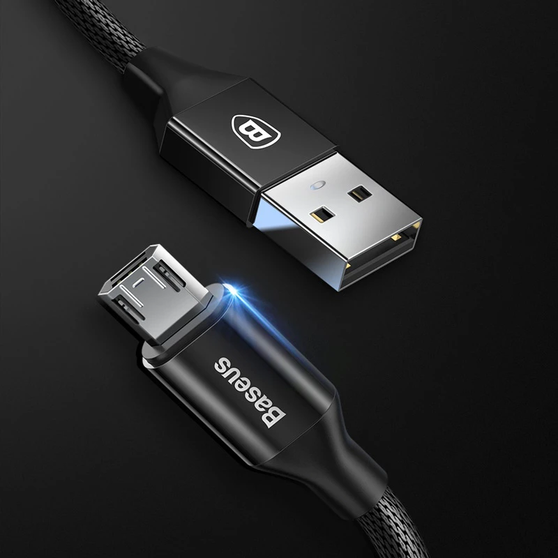 کابل میکرو یو اس بی 2 آمپر باسئوس Yiven CAMYW-B طول 1.5 متر