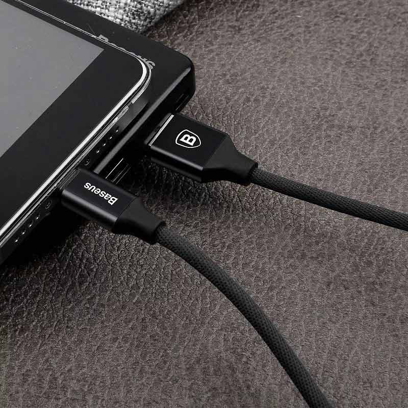 کابل میکرو یو اس بی 2 آمپر باسئوس Yiven CAMYW-B طول 1.5 متر
