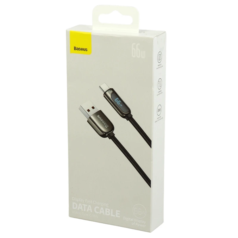 کابل تایپ سی فست شارژ 66 وات باسئوس CASX02000 طول 1 متر