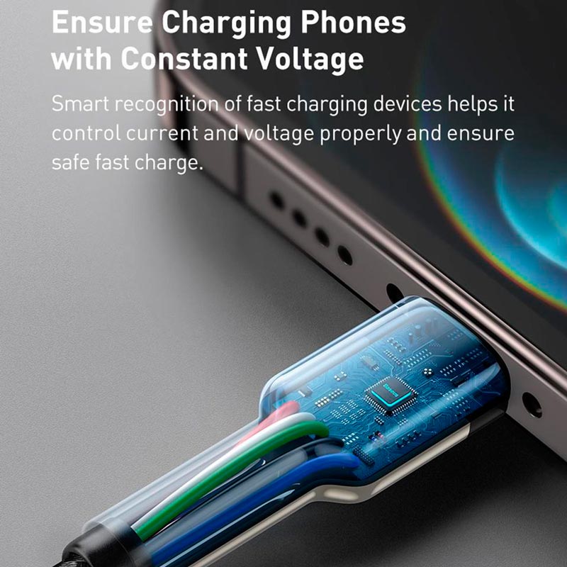 کابل تبدیل فست شارژ Baseus CATLJK-B Type-C To Lightning PD 20W 2m