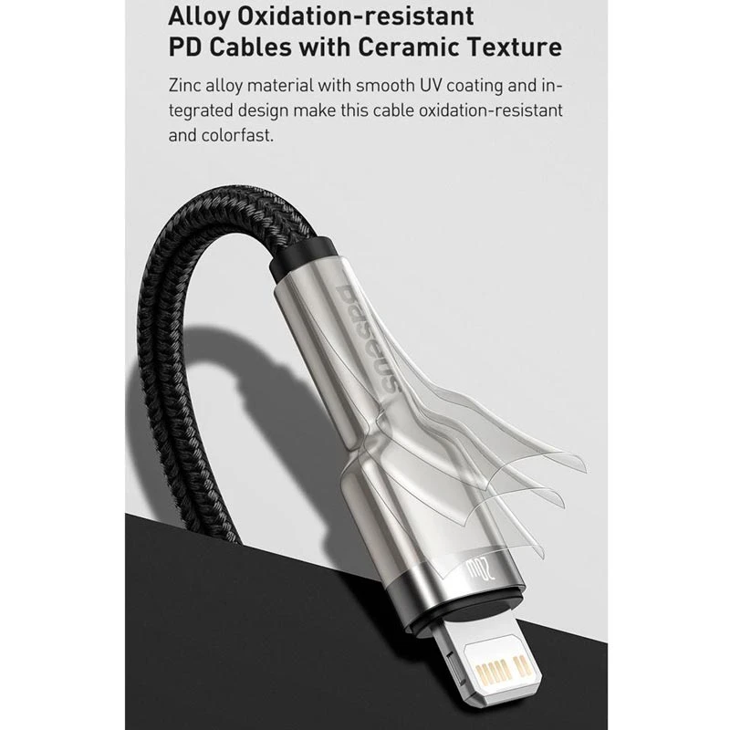 کابل تایپ سی به لایتنینگ فست شارژ 20 وات باسئوس CATLJK-B طول 2 متر