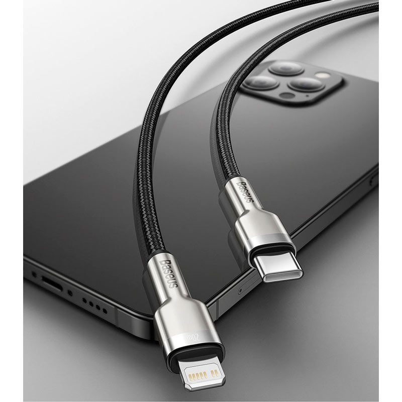 کابل تبدیل فست شارژ Baseus CATLJK-B Type-C To Lightning PD 20W 2m