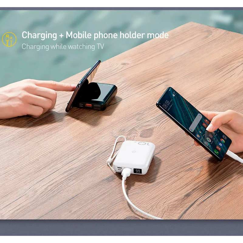 پاور بانک بی سیم فست شارژ 10000 باسئوس Baseus Mini S PPXFF10W QC PD 18W
