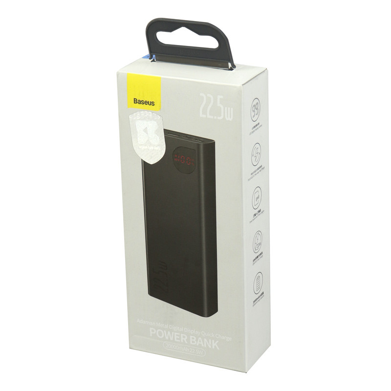 پاور بانک فست شارژ 20000 باسئوس Baseus Adaman Metal PPAD000101 PPADM20S QC3.0 PD 22.5W