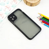 قاب اورجینال PC Carbon محافظ لنز دار iPhone 11 مشکی