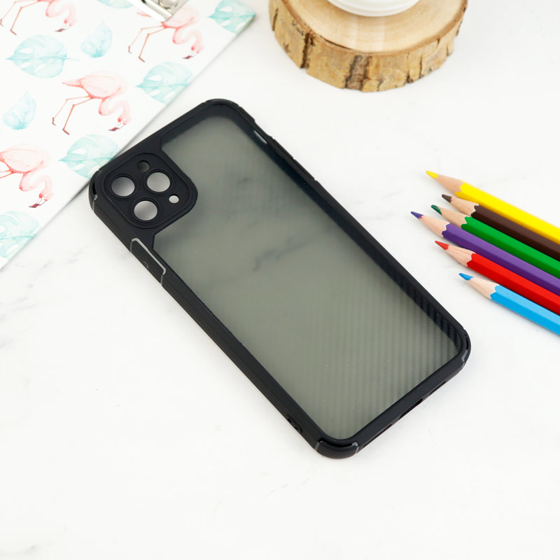 قاب اورجینال PC Carbon محافظ لنز دار iPhone 11 Pro Max مشکی