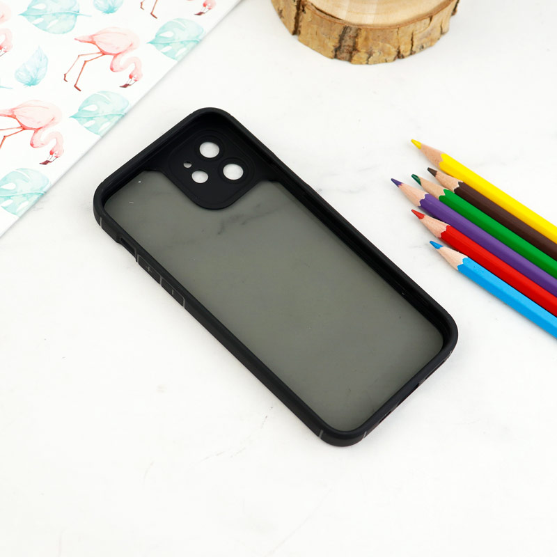 قاب اورجینال PC Carbon محافظ لنز دار iPhone 12 مشکی