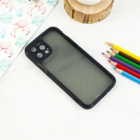 قاب اورجینال PC Carbon محافظ لنز دار iPhone 12 Pro مشکی