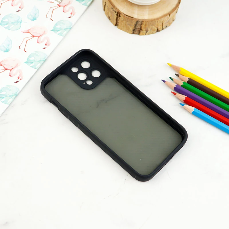 قاب اورجینال PC Carbon محافظ لنز دار iPhone 12 Pro مشکی