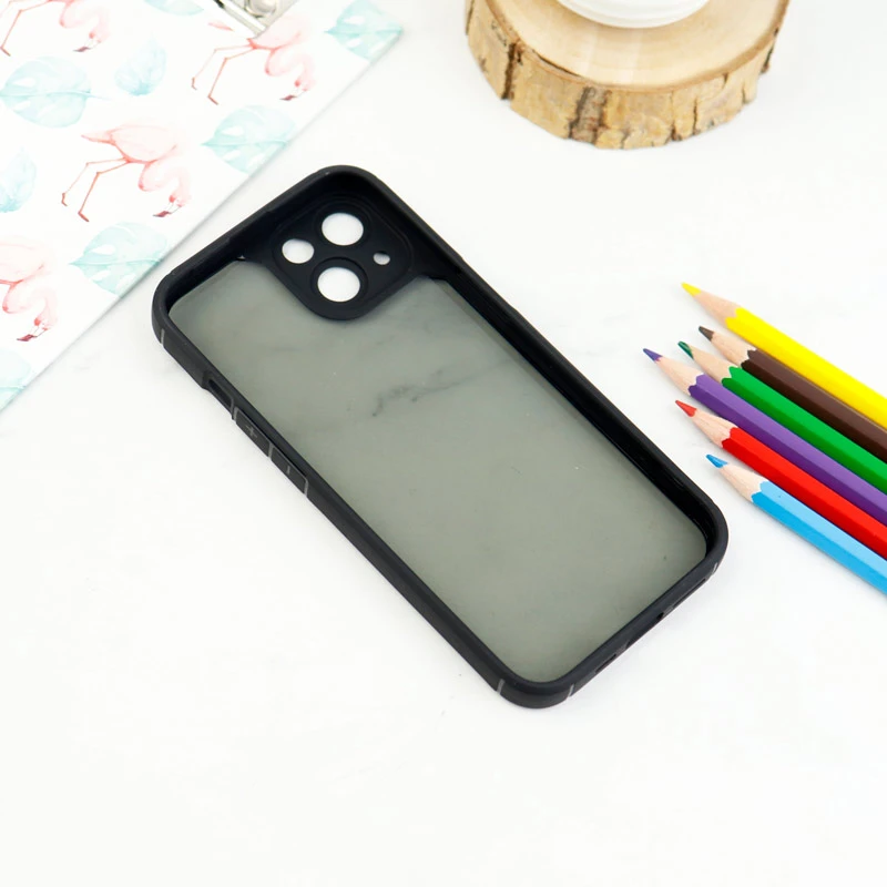 قاب اورجینال PC Carbon محافظ لنز دار iPhone 13 مشکی