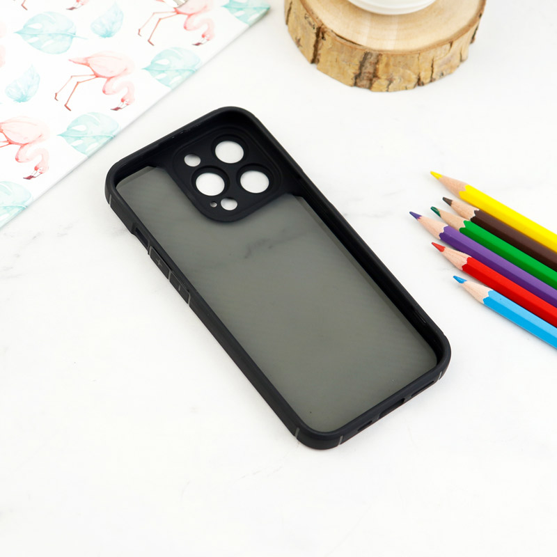 قاب اورجینال PC Carbon محافظ لنز دار iPhone 13 Pro مشکی