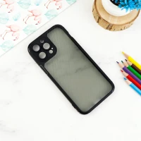 قاب اورجینال PC Carbon محافظ لنز دار iPhone 13 Pro Max مشکی
