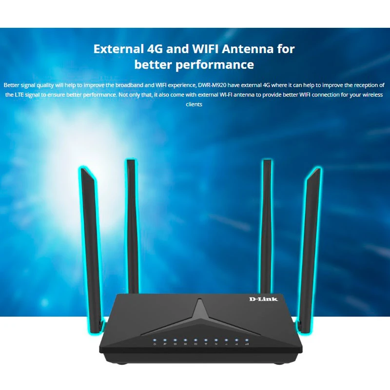 مودم روتر سیمکارتی 4G LTE دی لینک DWR-M920