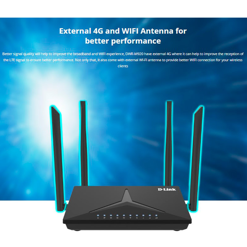 مودم روتر سیمکارتی 4G LTE دی لینک DWR-M920