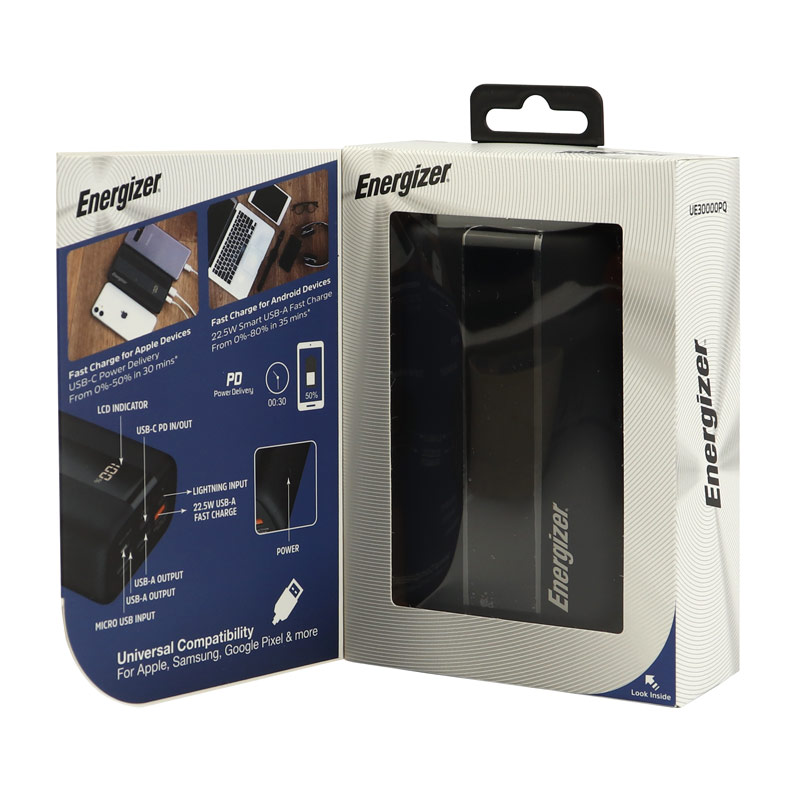 پاور بانک فست شارژ ۳۰۰۰۰ انرجایزر Energizer UE30000PQ 22.5W