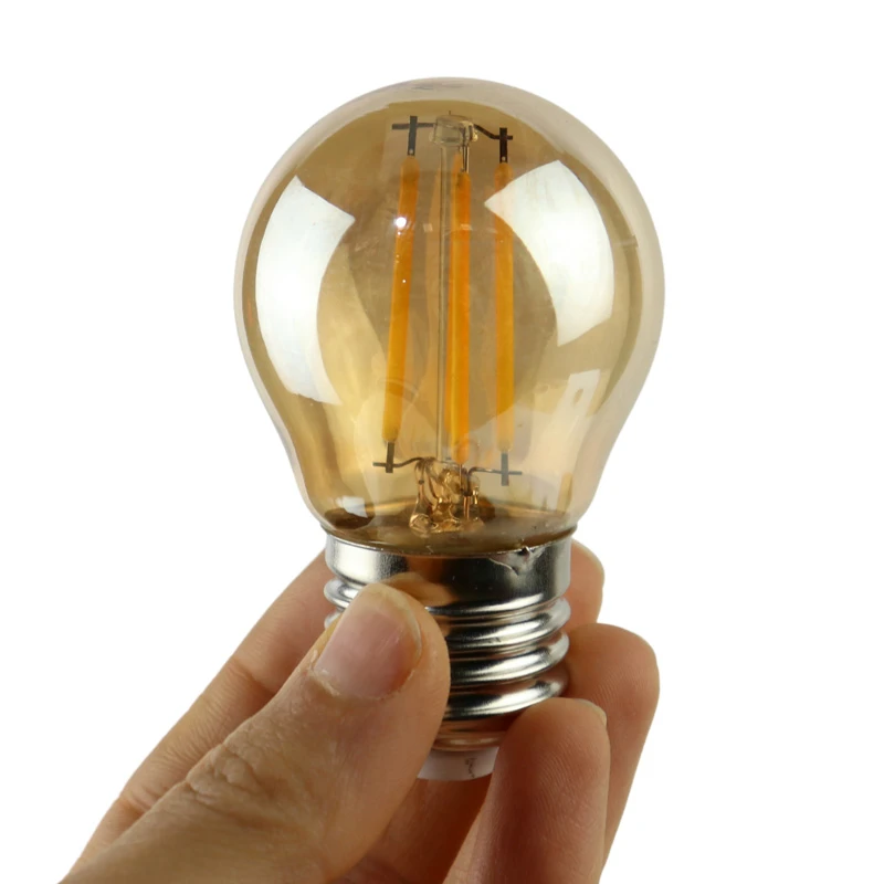 لامپ فیلامنتی حبابی 4 وات G45 پایه E27