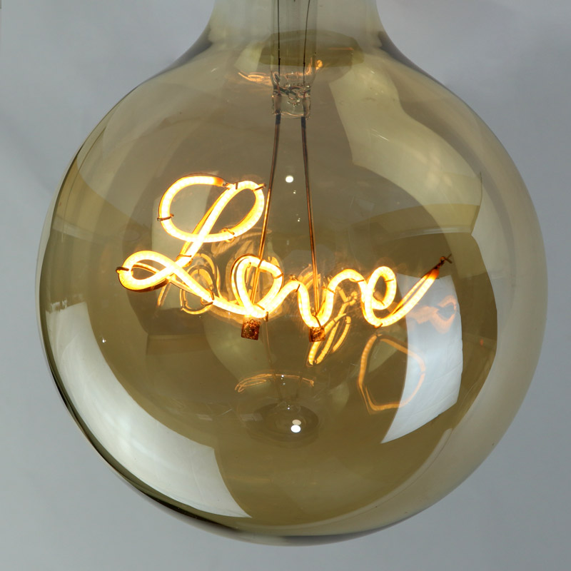 لامپ فیلامنتی حبابی 4 وات G125-RDS-LOVE پایه E27