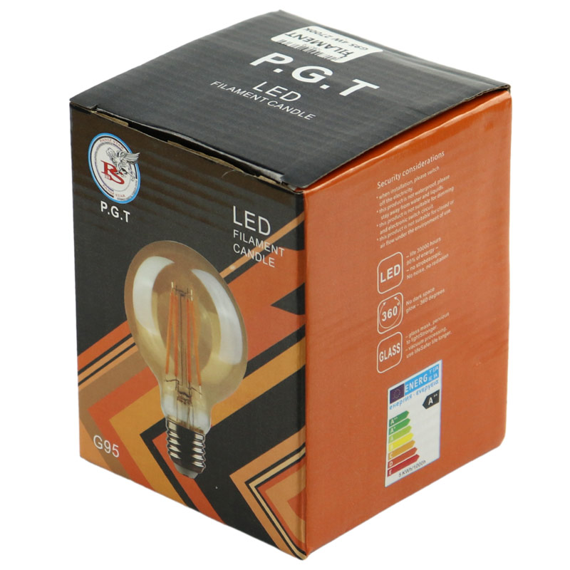 لامپ ادیسونی فیلامنتی Filament G95-B E27 4W