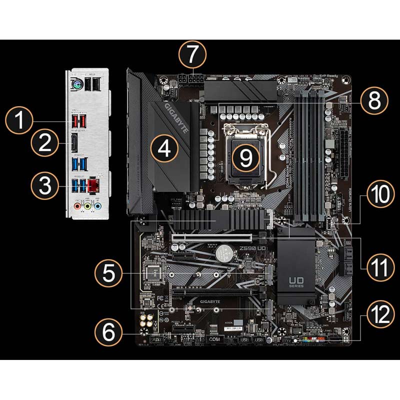 مادربرد گیگابایت Z590 UD rev.1.0
