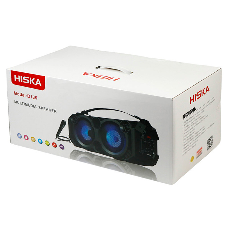 اسپیکر بلوتوثی رم و فلش خور Hiska B165 + میکروفون و ریموت کنترل