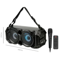 اسپیکر بلوتوثی رم و فلش خور Hiska B165 + میکروفون و ریموت کنترل