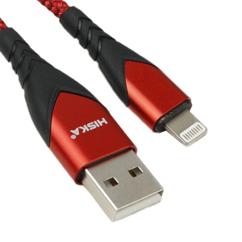 کابل آیفونی فست شارژ Hiska LX-289 2.4A 1m