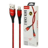 کابل آیفونی فست شارژ Hiska LX-289 2.4A 1m