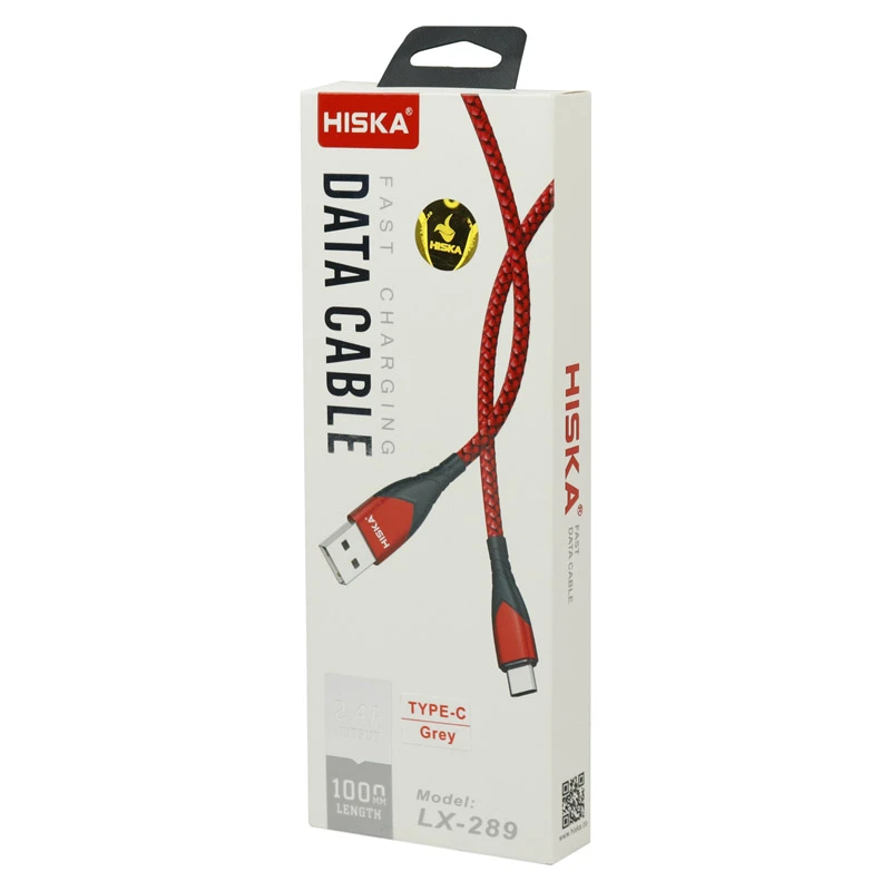 کابل تایپ سی فست شارژ 2.4 آمپر هیسکا LX-289 طول 1 متر