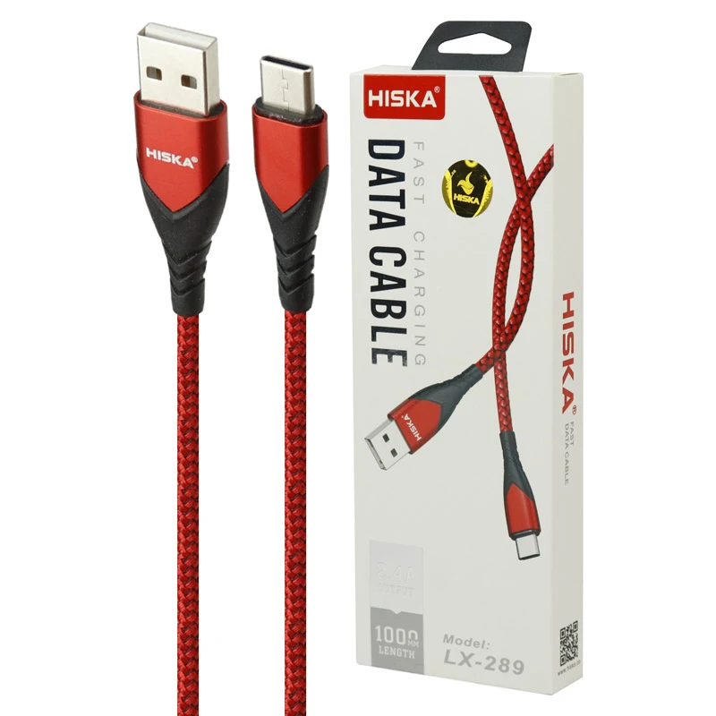 کابل تایپ سی فست شارژ 2.4 آمپر هیسکا LX-289 طول 1 متر