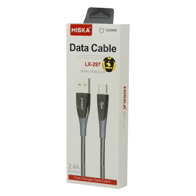 کابل آیفونی فست شارژ Hiska LX-297 2.4A 1m