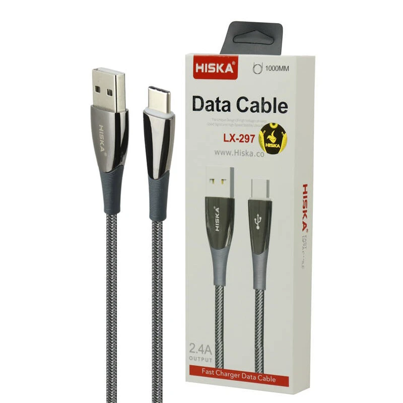 کابل تایپ سی فست شارژ 2.4 آمپر هیسکا LX-297 طول 1 متر