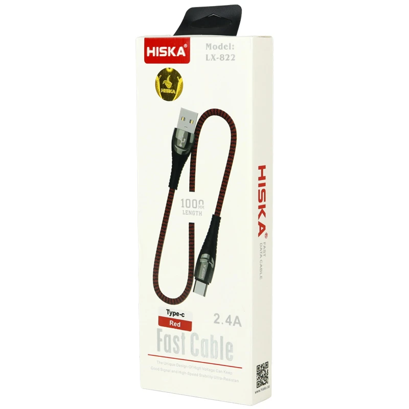 کابل تایپ سی فست شارژ 2.4 آمپر هیسکا LX-822 طول 1 متر