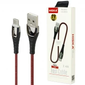 کابل تایپ سی فست شارژ 2.4 آمپر هیسکا LX-822 طول 1 متر