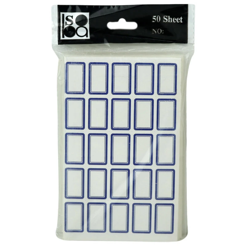 برچسب دور آبی 13*23 میلی متر بسته 1250 عددی