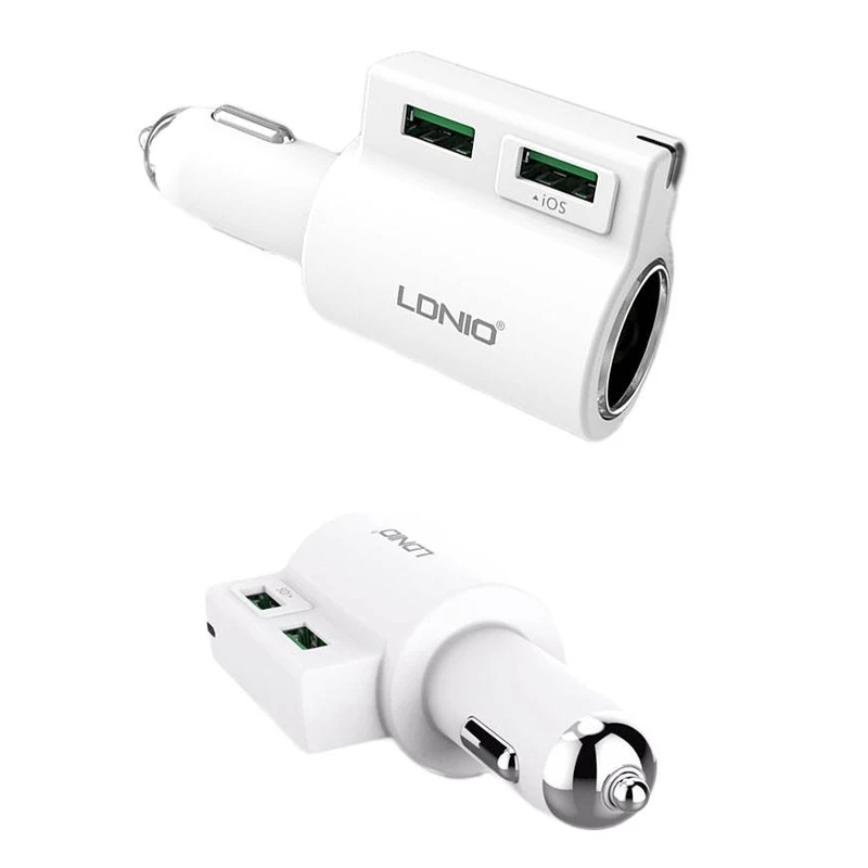 شارژر فندکی فست شارژ Ldnio CM10 4.2A 21W