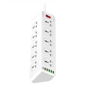 چند راهی 10 خانه الدینیو SC10610 با کابل 2 متری + شارژر USB و Type-C