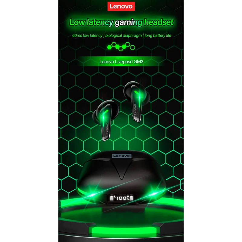 هندزفری بلوتوثی گیمینگ لنوو Think Plus Live Pods GM3