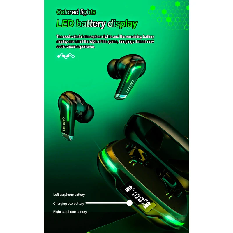 هندزفری بلوتوثی گیمینگ لنوو Think Plus Live Pods GM3