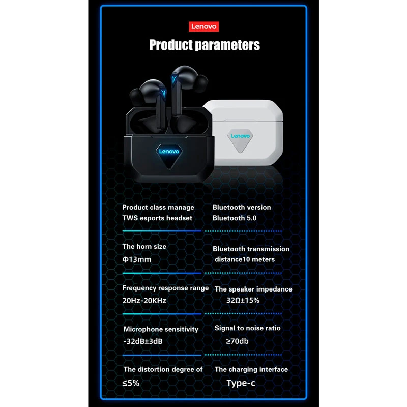 هندزفری بلوتوثی گیمینگ لنوو Think Plus Live Pods GM6