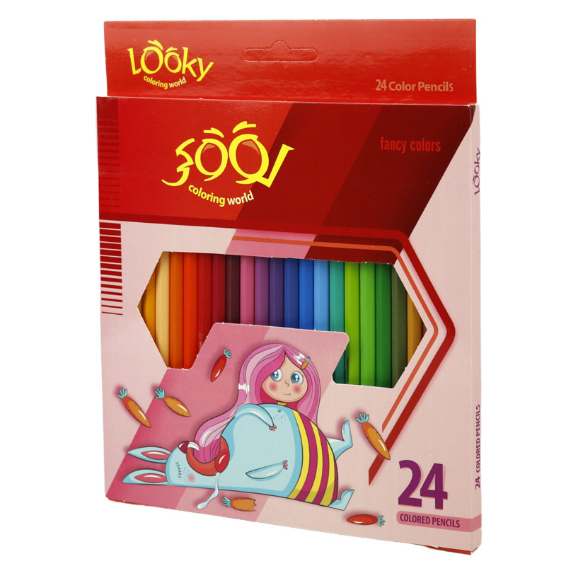 مداد رنگی 24 رنگ لوکی Looky Coloring World