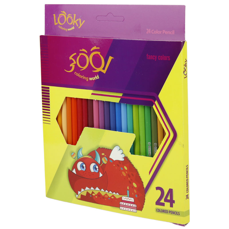 مداد رنگی 24 رنگ لوکی Looky Coloring World