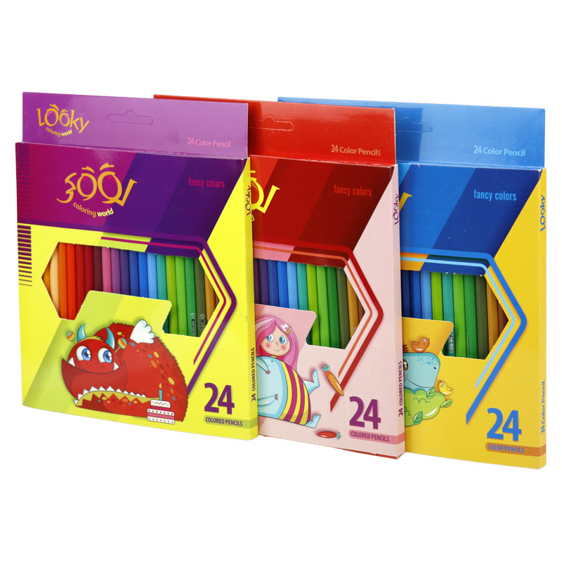 مداد رنگی 24 رنگ لوکی Looky Coloring World