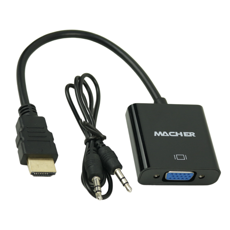 تبدیل Macher MR-206 HDMI To VGA + کابل صدا